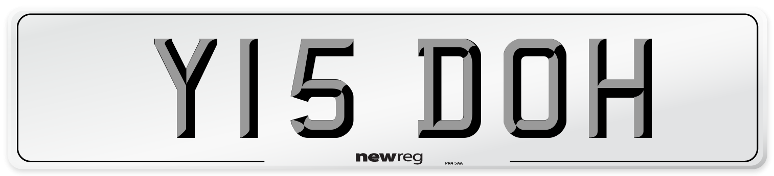 Y15 DOH Number Plate from New Reg